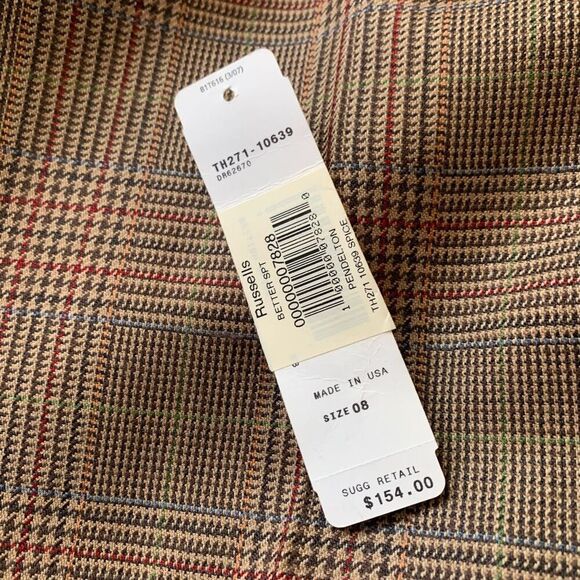 Pendleton wool pants City Trouser Glen style plaid brown size 8 - Picture 12 of 12